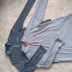Lot of 2 Under Armour 1/4 zip - large